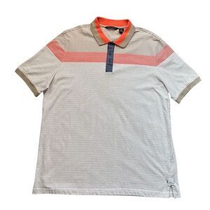 Sean John Men's Size 2XL Striped Short Sleeve Polo Shirt Vintage Y2K Multicolor